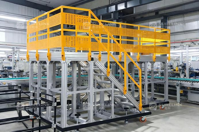 铝型材工业踏台扶梯：安全高效的工业登高解决方案(图3)